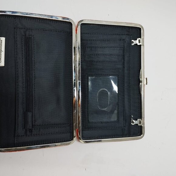 Cosmopolitan crossbody Purse/Wallet orange removable chain 7.5" x  4.5" - Picture 8 of 11